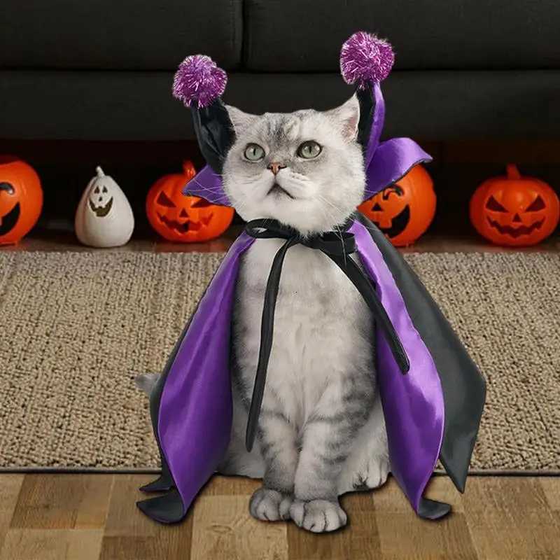 Cat Halloween Costume Cat Cloak Witch Hat Costumes Halloween Dog Clothes Comfortable Witch Dog Costume Soft Wizard Outfit XJ250813