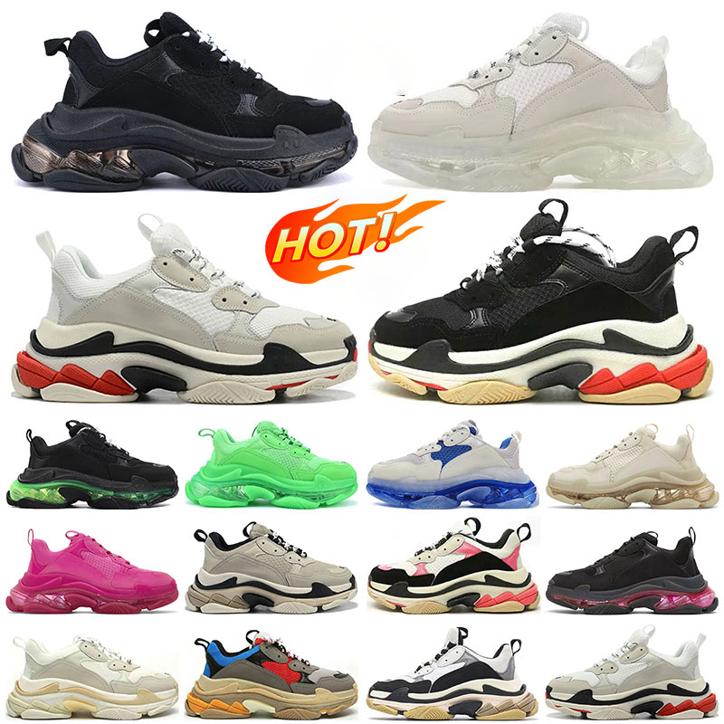 Triple s designer sneakers casual shoes for men women Black White Blue Pink mens trainers sports
