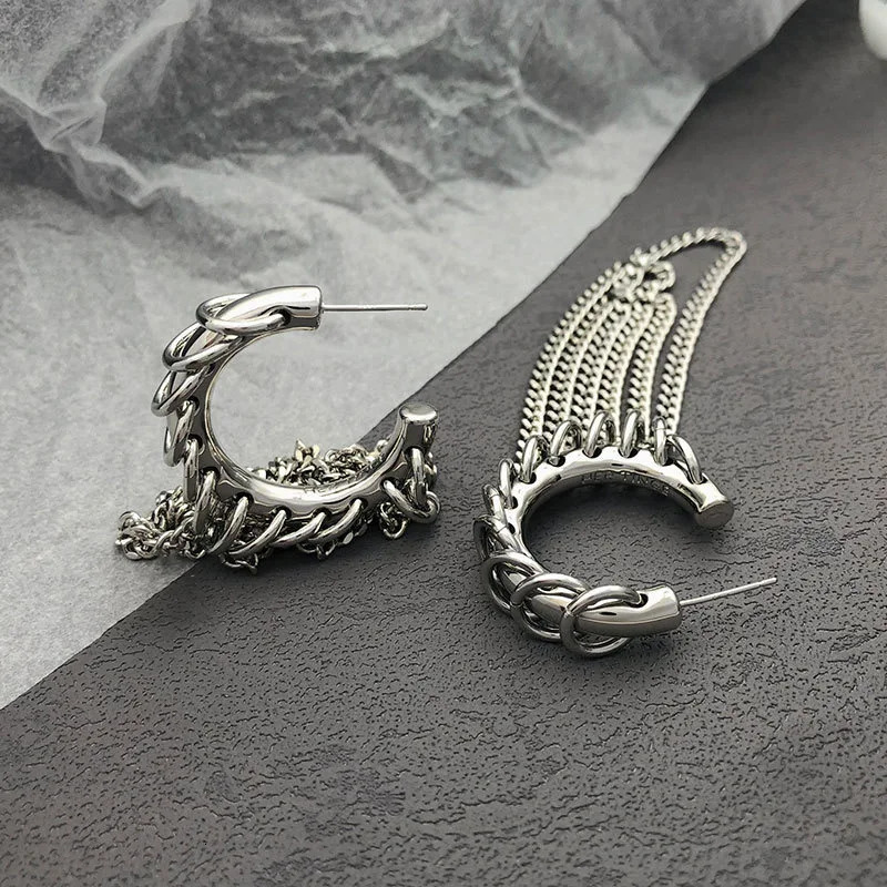 European and American Personality Exaggerated Long Fringe Earrings Suitable for Women To Wear Temperament Accessories 250812