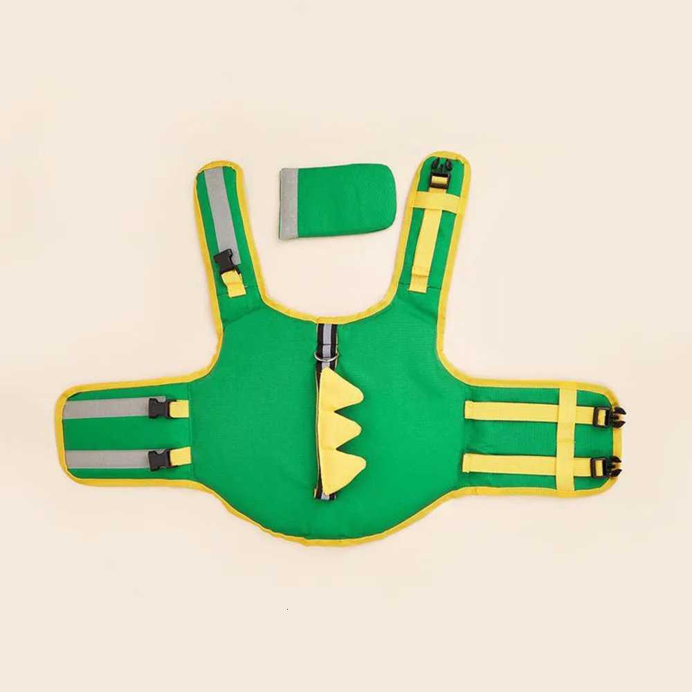 Cartoon Puppy Life Vest Jacket with Rescue Handle Summer Small Dog Swimwear Puppy Life Jacket Safety Swimming Suit Pet Supplies XJ250813
