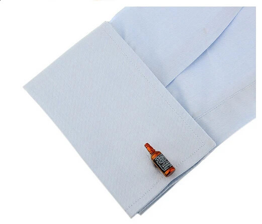 Whisky Cuff Links For Men Wine Bottle n Quality Brass Material Red Color Cufflinks Wholesale retail 250812