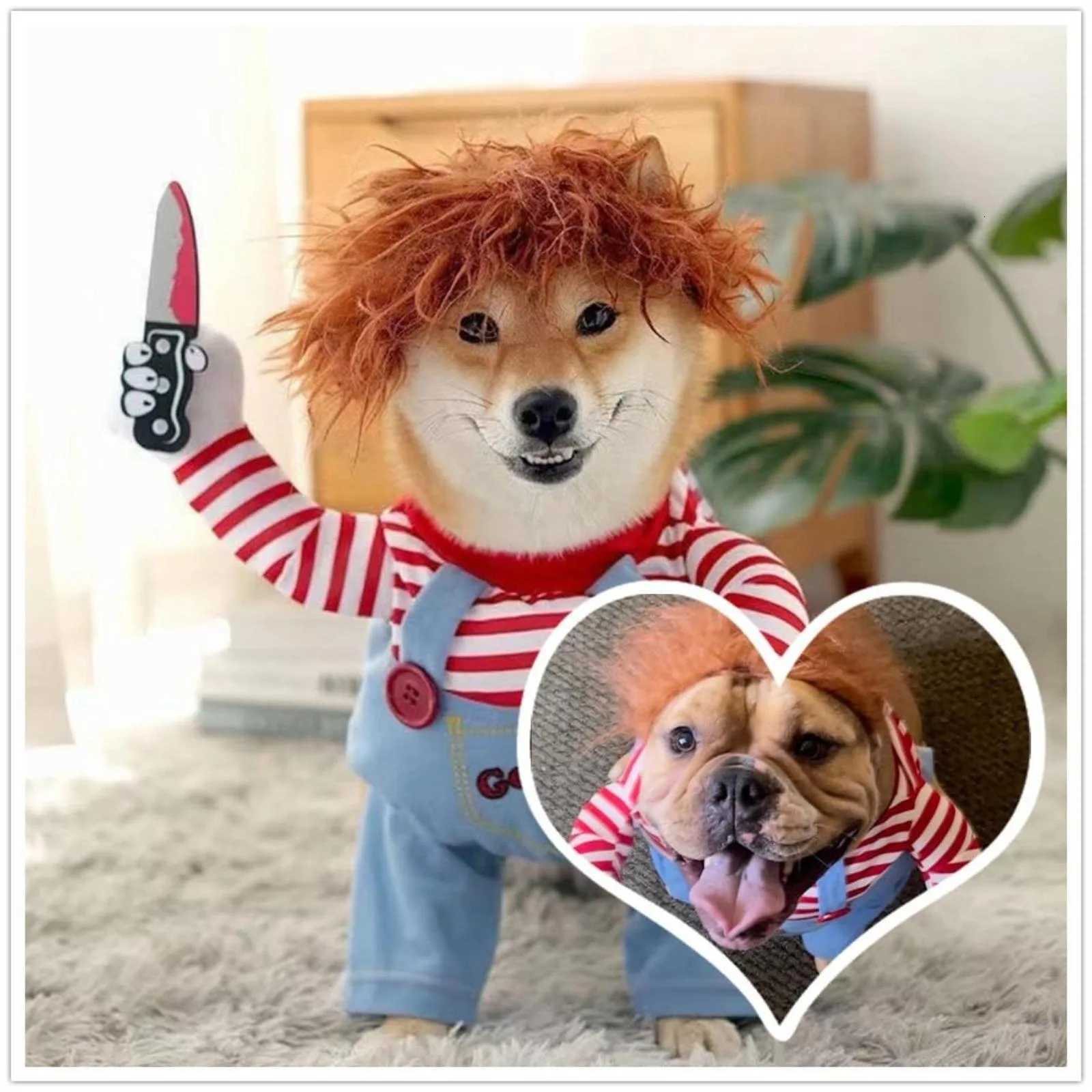 Pet Dog Funny Costume Doll Costume Cosplay Party Halloween Christmas Clown Clothes for Small Medium Large DogsXJ250813