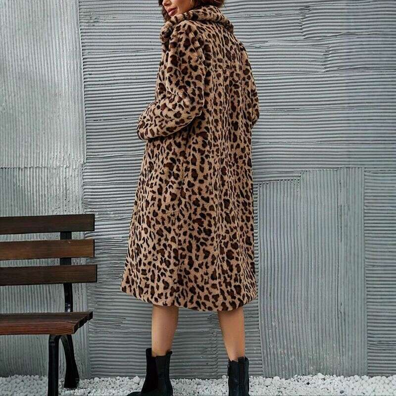 New Women Faux Fur Coat Luxury Winter Warm Plush Jacket Fashion Artificial Fur Female Outwear High Quality Top