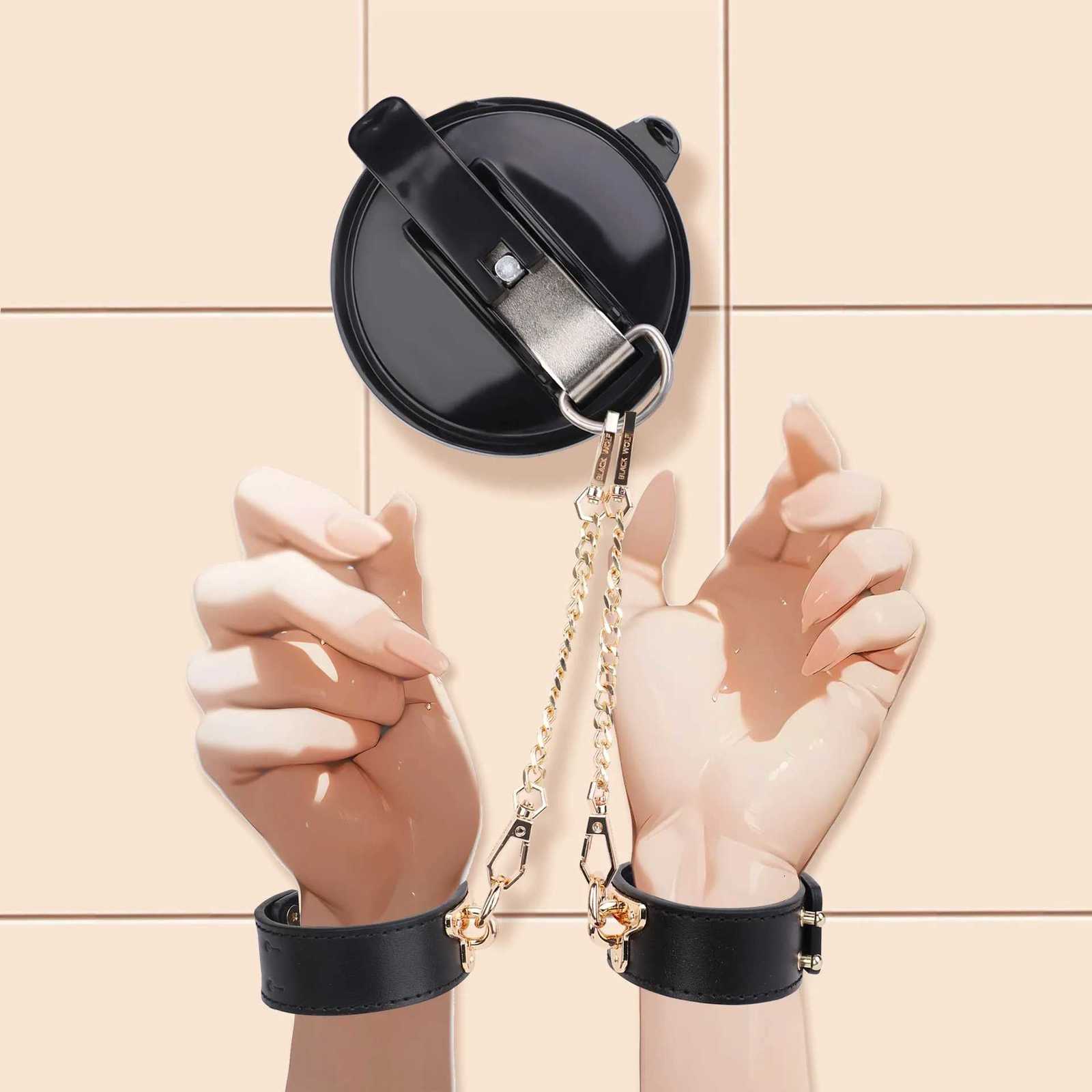 Handcuffs Sex Toys Bathroom Strong Suction Cups Handcuffs Auxiliary Props Bondage Punished on the Wall for Couples XJ250813