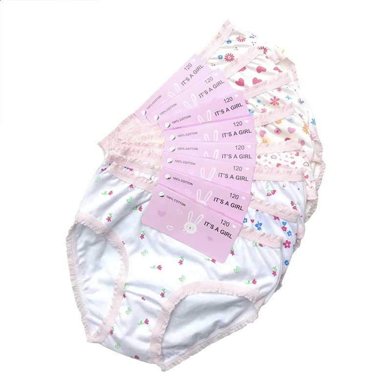 Kids Quality Cotton Panties Children Briefs Cartoon Florals ns Shorts Size 2T12T Boys Girls Healthy Soft Underwear 250812
