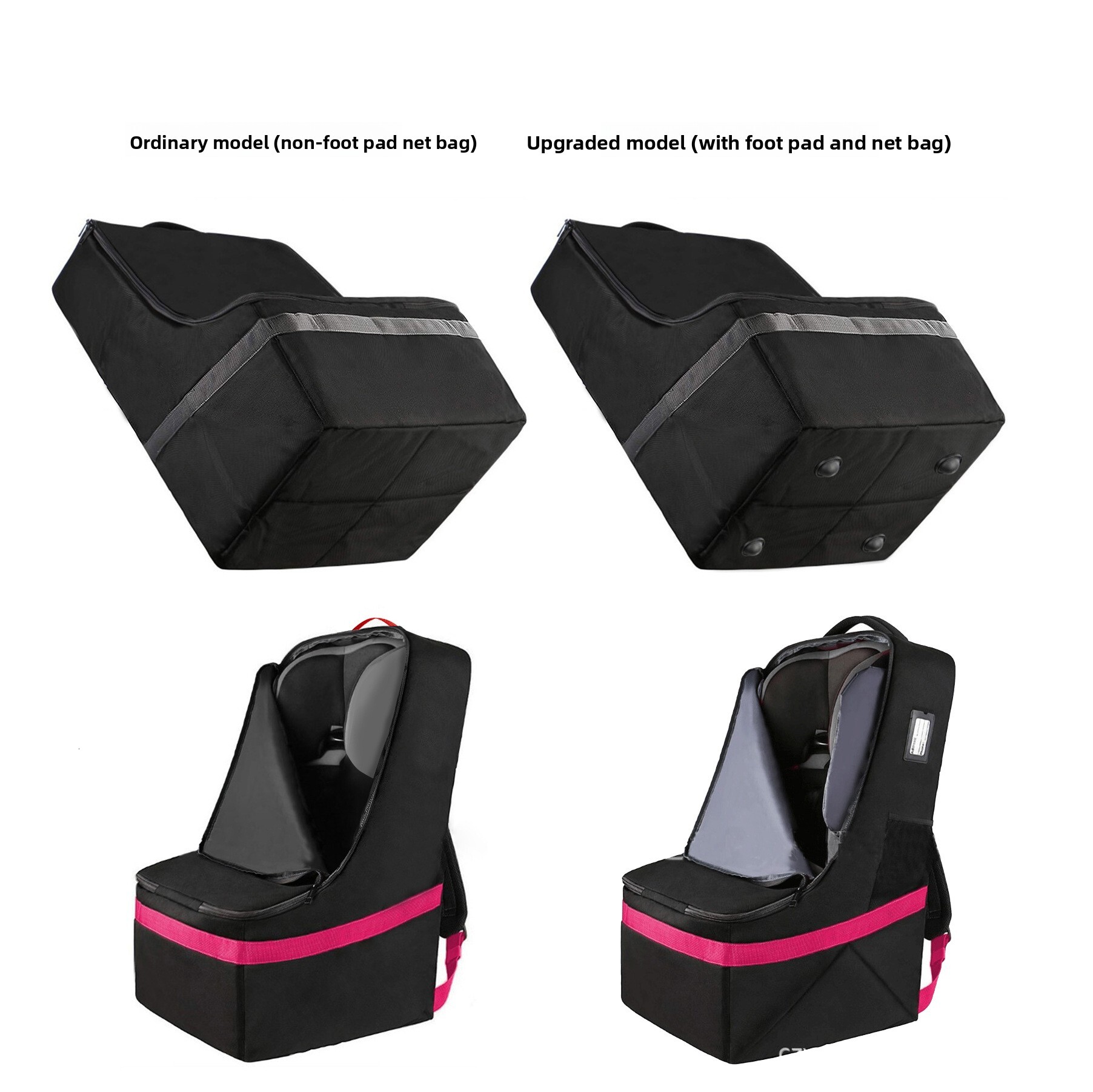 Child Safety Seat Baby Stroller Storage Dustproof Zipper Bag Extra Large Thickened Polyester Fabric