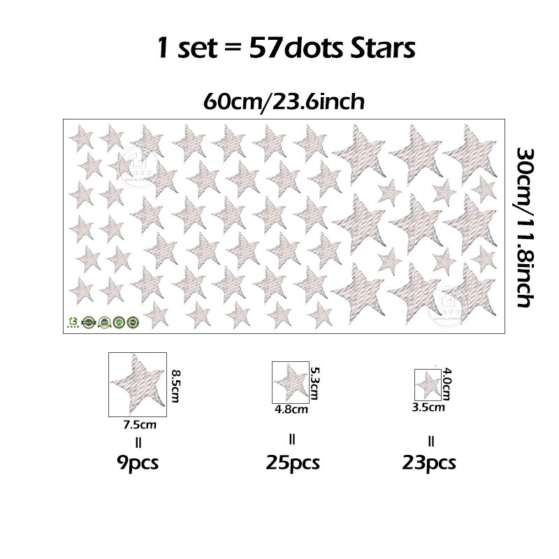 Cartoon Ins Wind Moon Star Cute Bear Self Adhesive Wall Stickers Home Children's Room Decoration Stickers