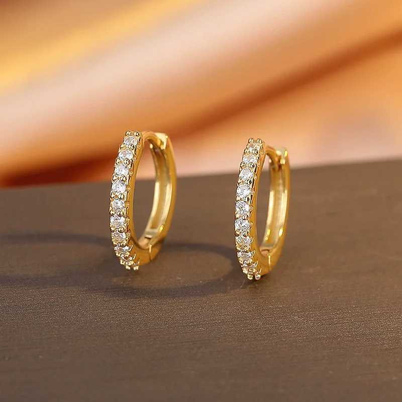 1Pair Stainless Steel Huggie Minimal Hoop Earrings Women Crystal Zirconia Thin Helix Tragus Cartilage Earrings Piercing Jewelry Y250812
