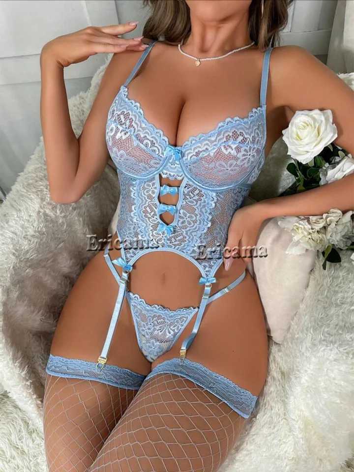 Erotic Sexy Lace Bra And Panty Set Underwear Transparent Bra Exotic Sets Sexy Thong Woman Porn Fancy Sensual Luxury LingerieXJ250812