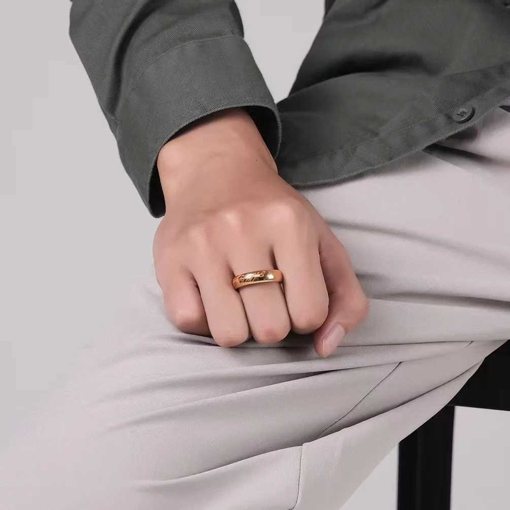 Stainless Steel Luminous Magic Ring Couple Ring Fashionable and Personalized Mens and Womens Accessories W250812