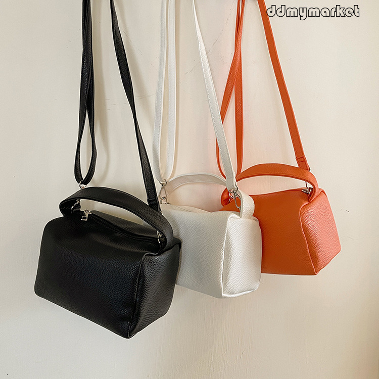 Korea 2025 New Simple Soft Lychee Pattern Tofu Fashion Versatile Handheld Women's Single Shoulder Crossbody Small Bag ddmymarket