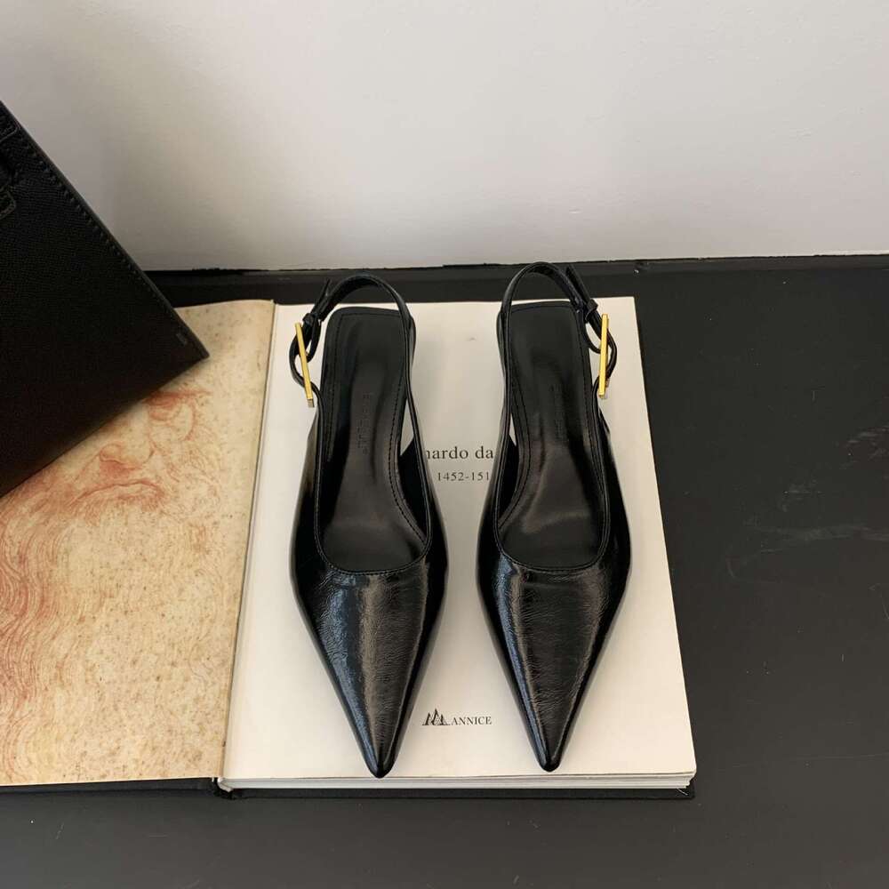 French Pointed Kitten Heel Designer shoe High Heels Closed Toe Sandals Spring Summer 2025 New Evening Style Single Shoes