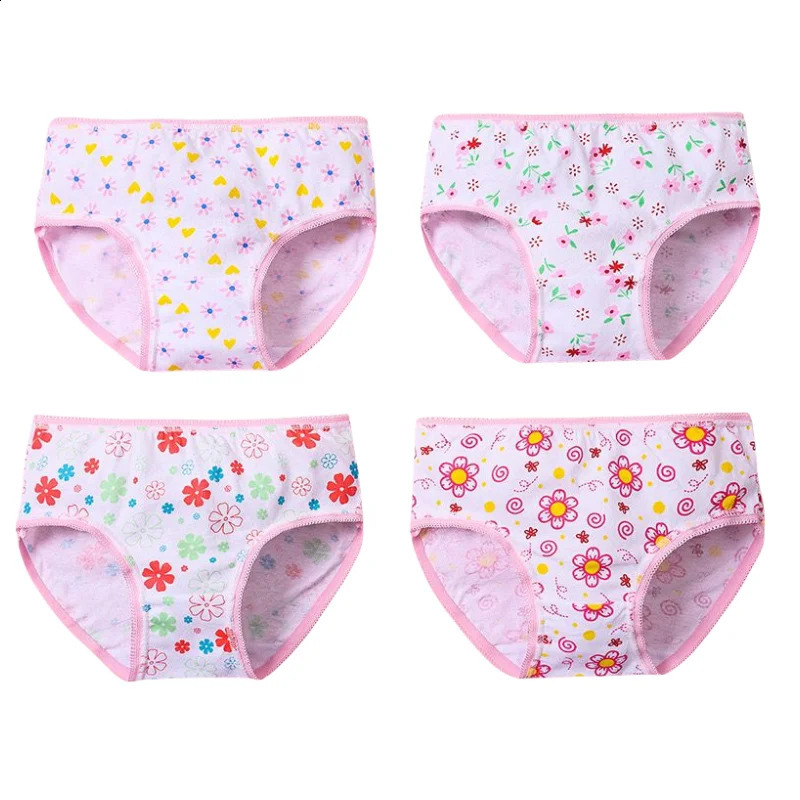 12pcs Lot Baby Girls Briefs Cartoon Underwears Children Panties Short Underpants Kids for 112 Years 250812
