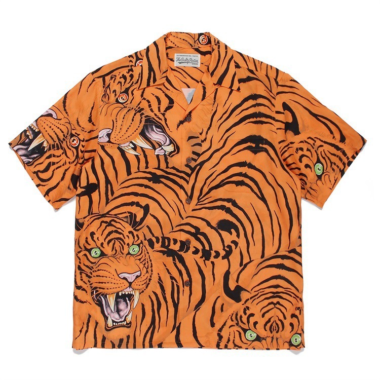 Cloud Pattern TIM LEHI Dragon Tiger Casual Short Sleeve Hawaiian Shirt for Men and Women - view 8