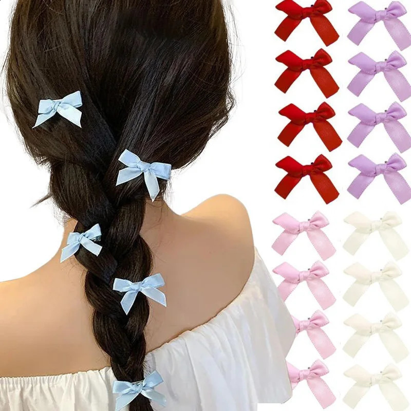 40pcs Sweet and Cute Butterfly Bow Hair Clip Y2K Multi Color Ballet Style Ribbon Mini Hair Accessories Braided Headpiece 250812