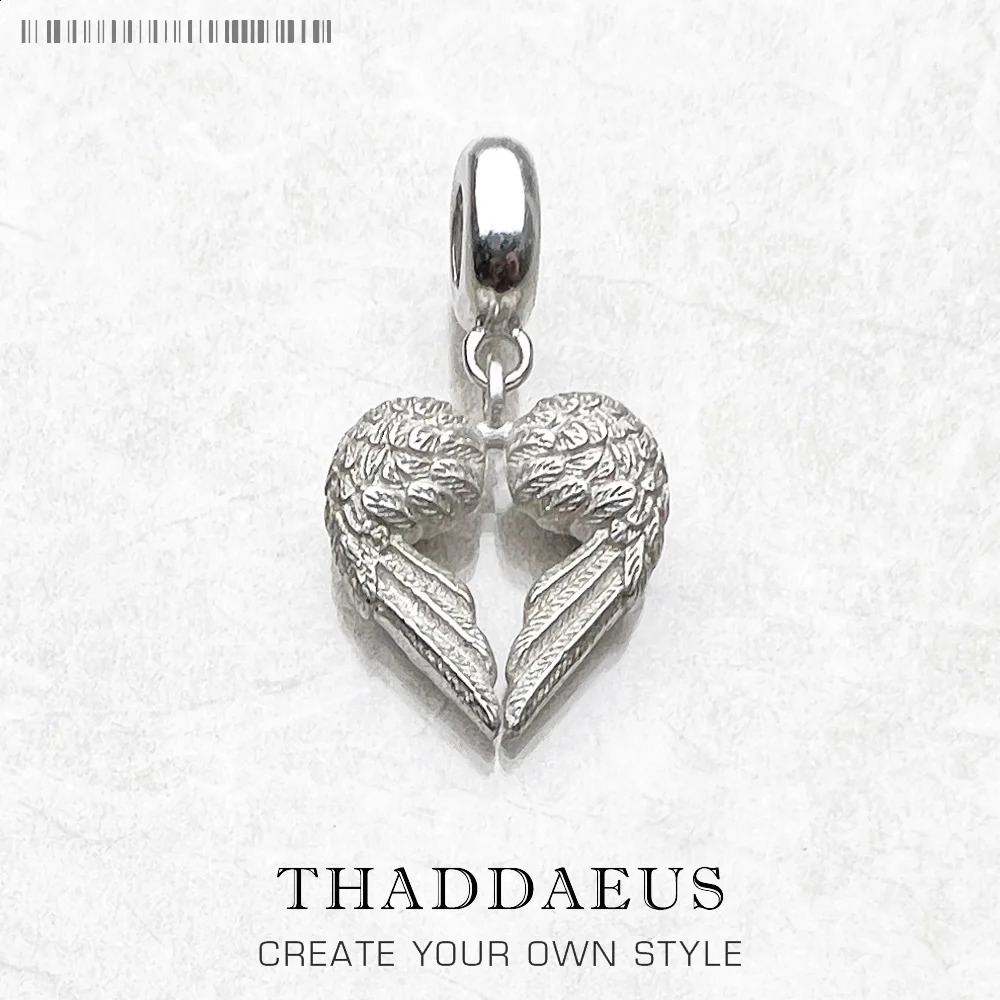 925 Sterling Silver Angel Wings Heart Charm Pendants Fashion Gift For Jewelry Accessories Making Findings 250807