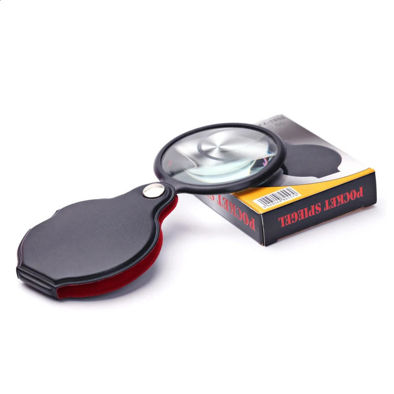 10X Folding Magnifier Portable Handheld Magnifying Glass Lens Mini Pocket Jewelry Reading Loupe Glasses for Elderly 506070mm 250804