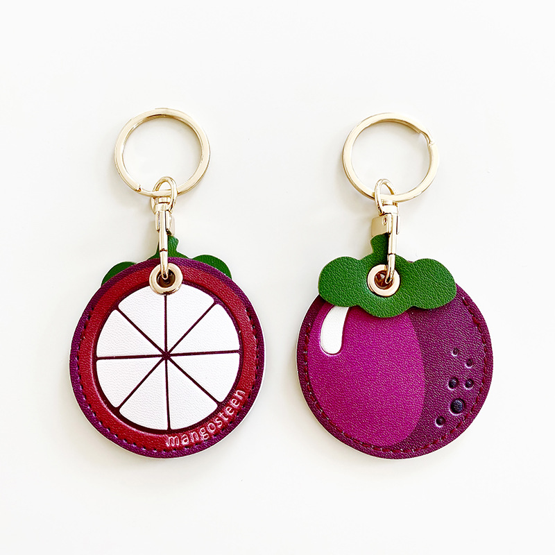 Creative Fruit-Inspired Pu Leather Key Ring Holder - Stylish & Functional