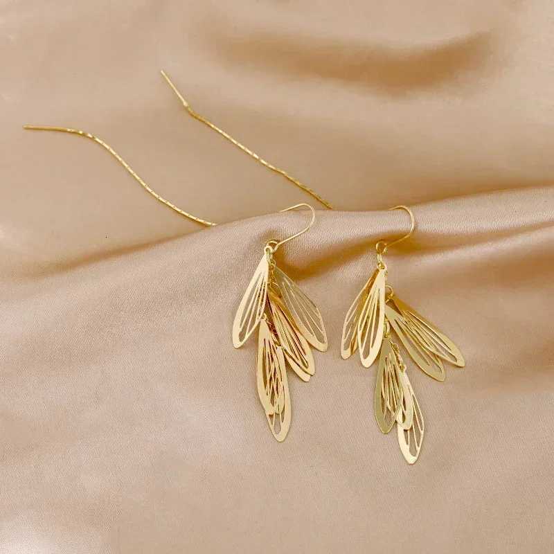 Trendy Temperament Tassel Earrings for Women Gold Color Long Earrings Geometry Fashion Jewelry Earing Y250812