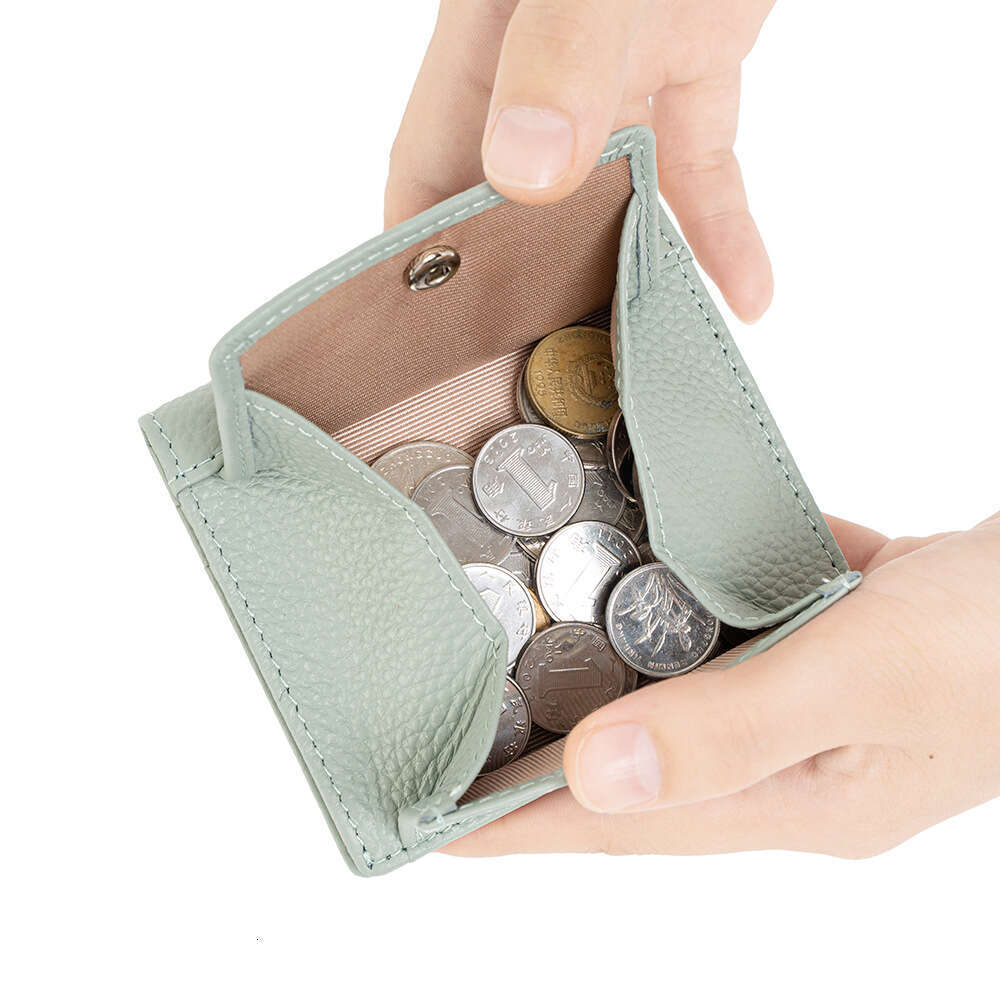 Fashion Ultra-Thin Genuine Leather Wallet INS Women Japanese Style Multi-Card Slot Card Holder RFID Money Clip Cowhide Coin Purse designer wallet B5 B