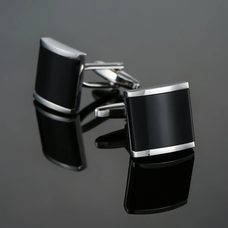 mens French shirt cufflinks Blue black round Shell Fiber Redwood Crystal cuff buttons suit accessories jewelry wholesale 250812