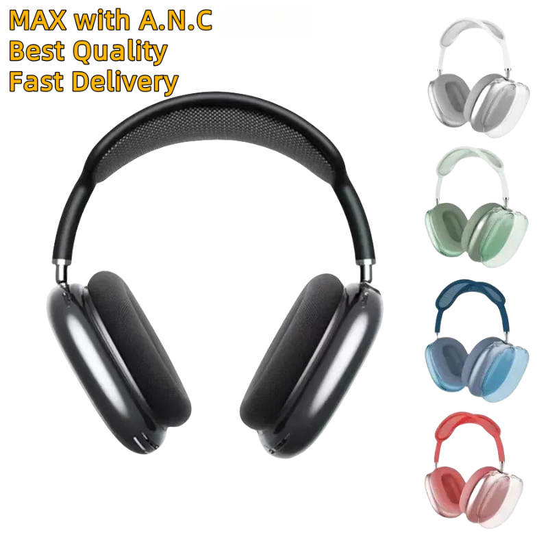 AirpodsMax ANC Headphone USB-C Bluetooth Wireless Headset with Metal Shell Accessories Protective Cover Earbuds Noise Cancelling Headphones