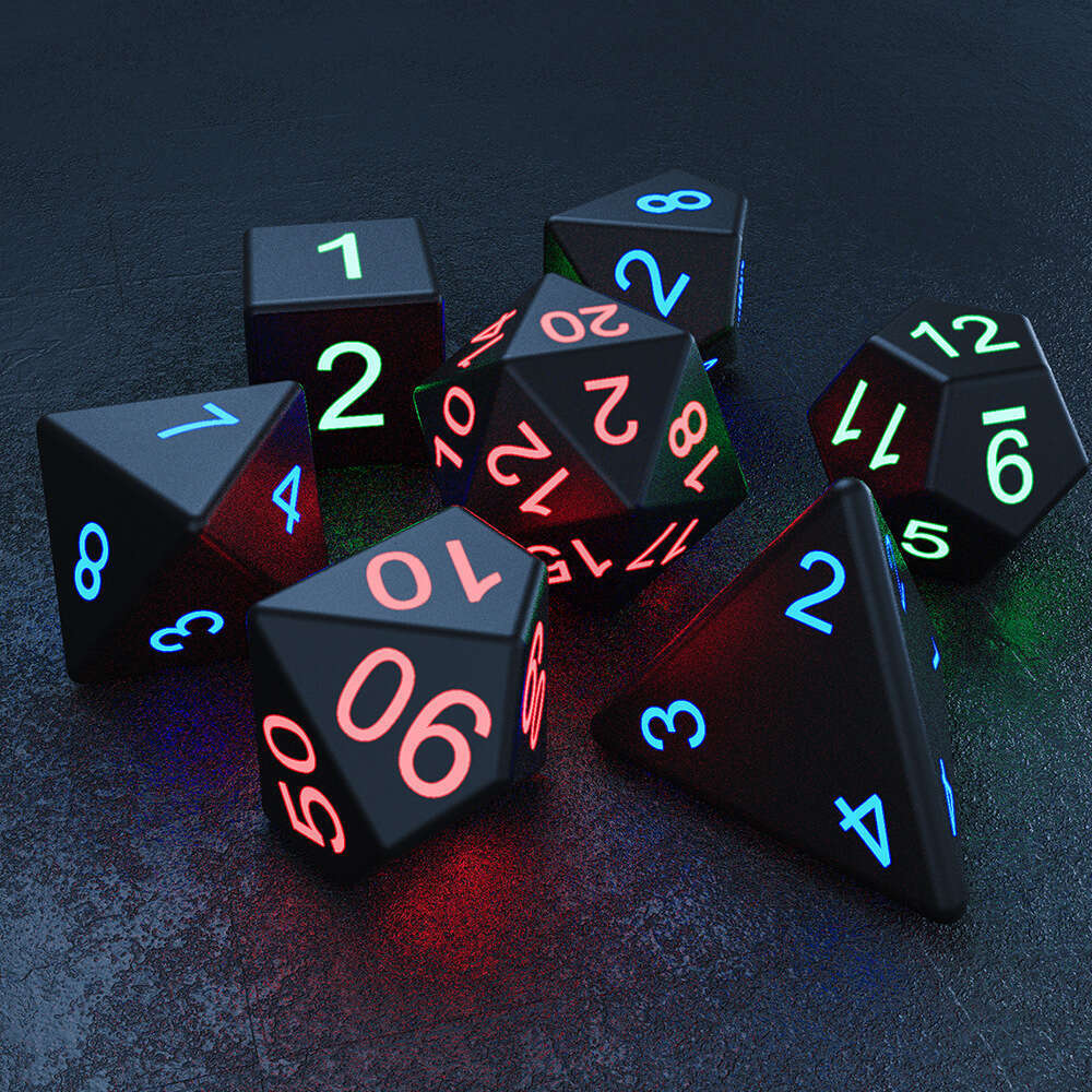 Hot Item Colorful Multi-Sided Electronic Toy Glowing Entertainment Role-Playing Tabletop Game Rechargeable Dice Set