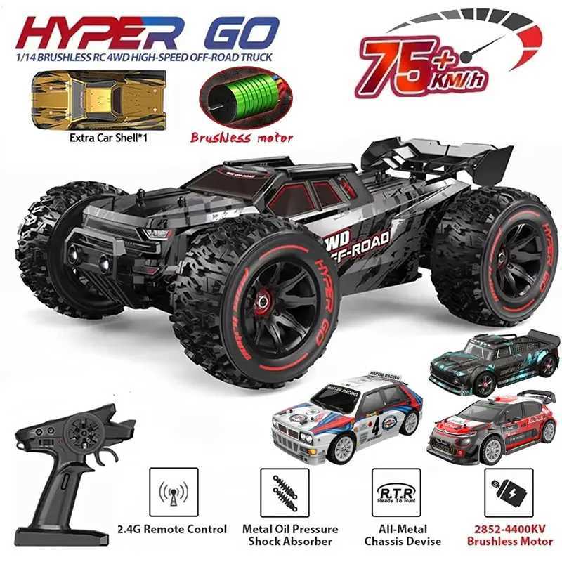 Hyper Go MJX 14209 14210 14301 14302 14303 1/14 4WD RC Car 75KM/H Brushless RC Racing Car Remote Control Off-Road Truck Toy Z250813