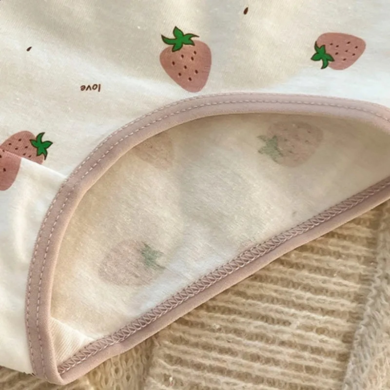 5PCS Kids Girls Cotton Soft Antibacterial Briefs Baby Cute Strawberry Print Panties 2y Young Children Thin Breathable Underwear 250812