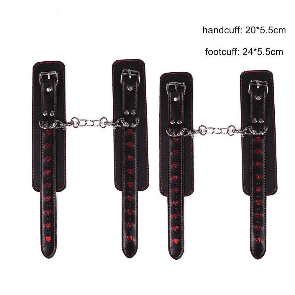 Adjustable Hogtie Handcuffs Restraints Heart Bedroom Adults Erotic Bondage BDSM Set Love Toy Couple Game XJ250813
