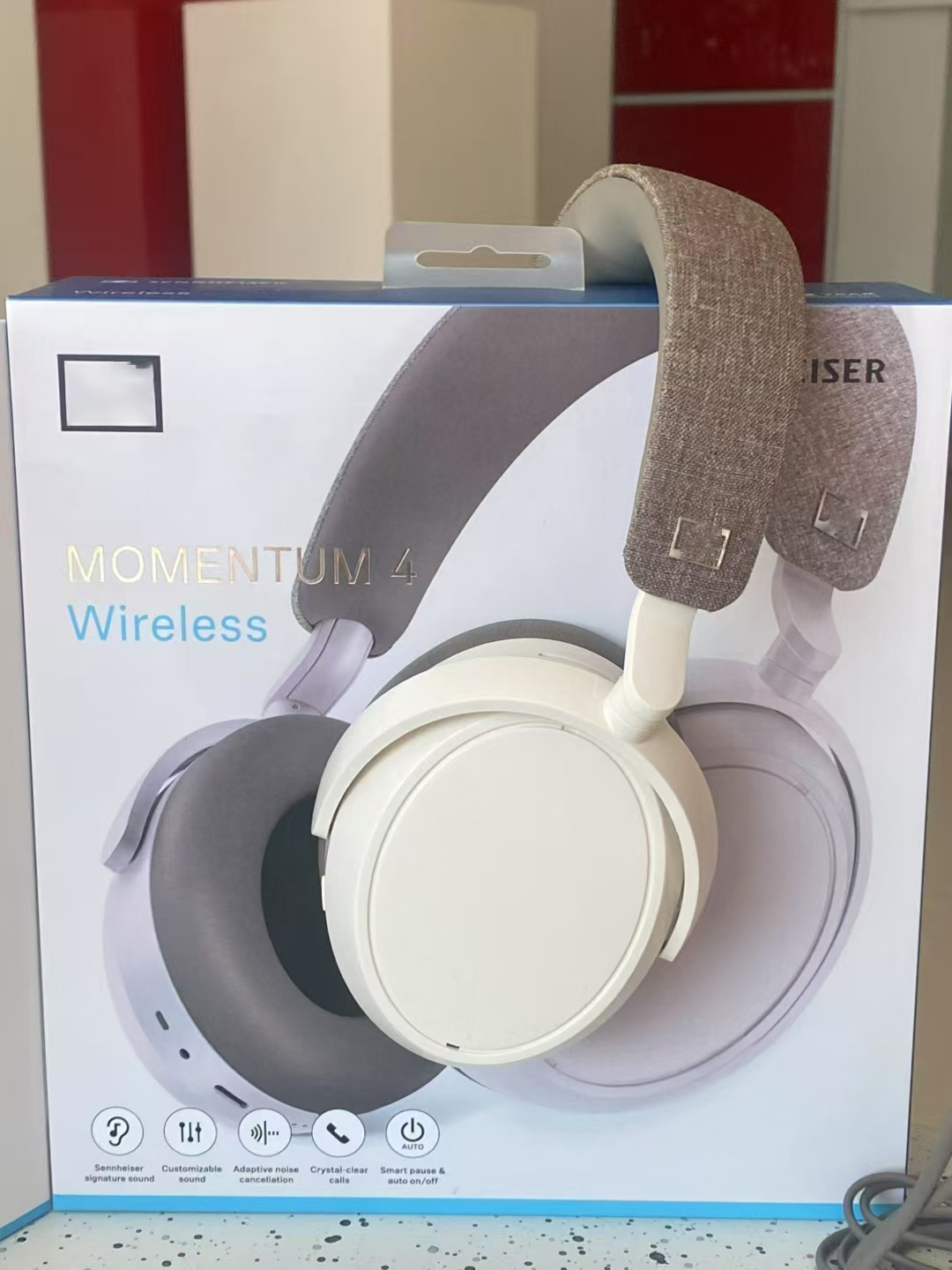 Wireless MOMENTUM 4 Headphones with Active Noise-Cancellation Over-Ear Stereo Bluetooth Earbuds Headphones