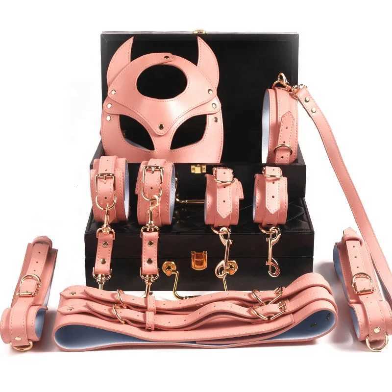 7pcs Leather Alternative Flirting Adult Bondage Sex Toys BDSM Bondage Set Erotic Bondage Gear XJ250813