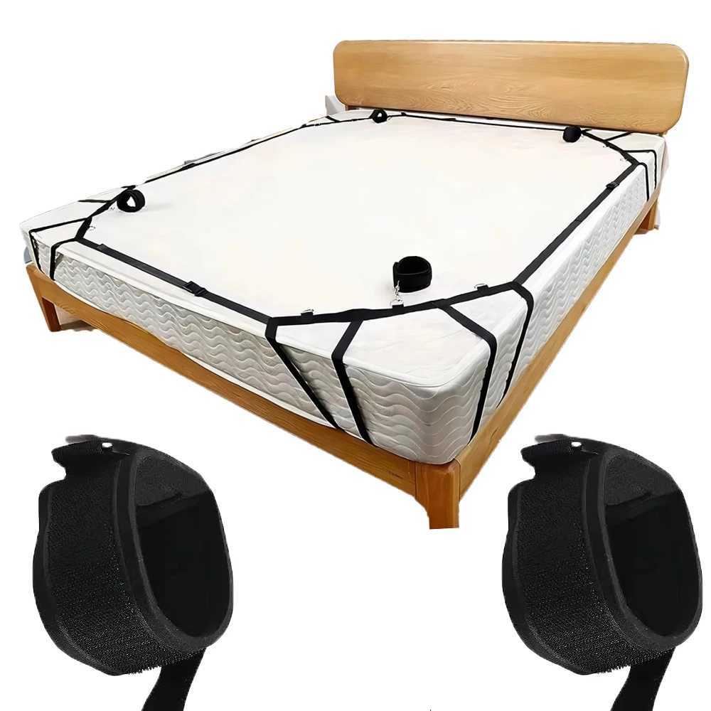 Bed BDSM Set Sex Toy Handcuffs for Couples Woman Adult Kit Supplies BDSM Restraints Bed Bondage Rope Sexual Handcuffs Sexy Game W250813
