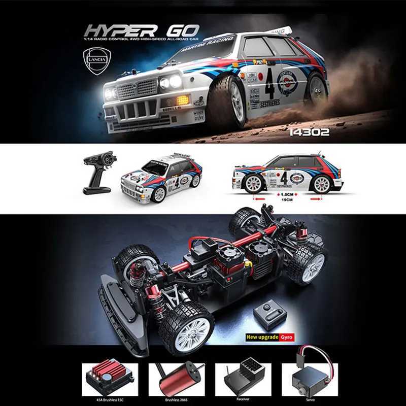 Hyper Go MJX 14303 14302 14301 1/14 4WD RC Car 65km/h Brushless 2.4G Remote Control Car Off-road High Speed RC Truck Toy Z250813