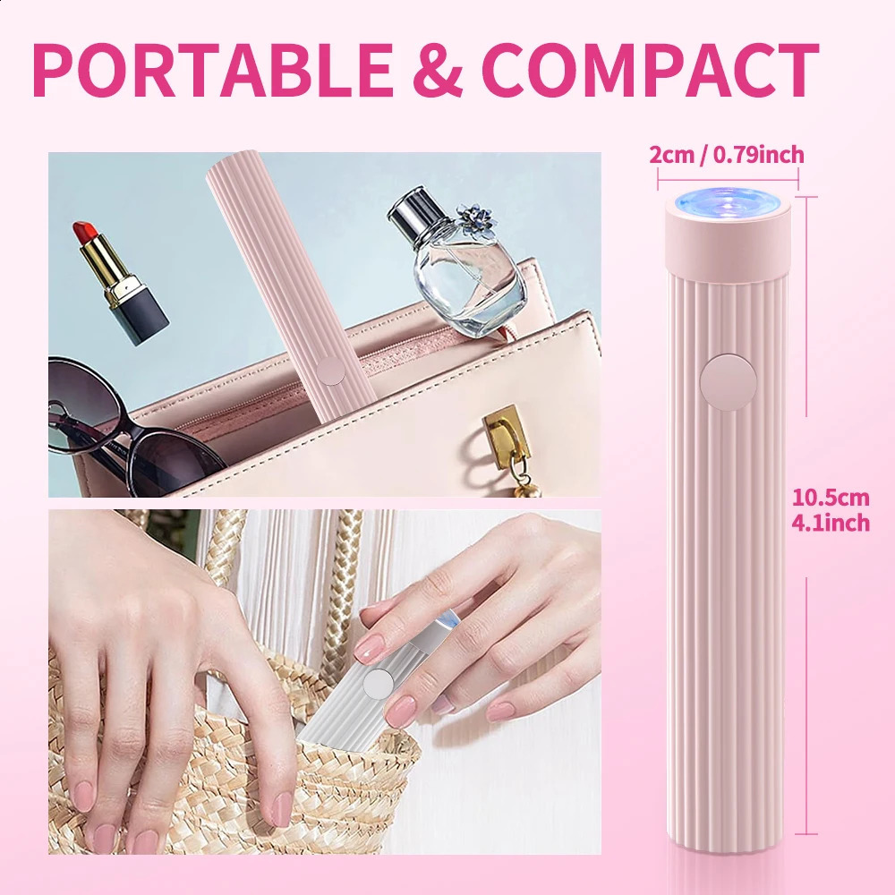 YIKOOLIN 1 Pc Portable UV/LED Pen Shape Nail Lamp For Gel Nail Polish Press On Nails Cordless Rechargeable USB Nail Dryer 250807