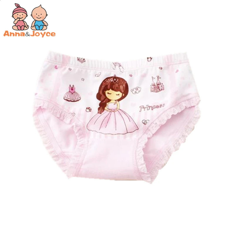4pcsLot Girls Panties Cartoon Princess Triangle Childrens Briefs Cotton Underwear Cute Kids 210 Years 250812