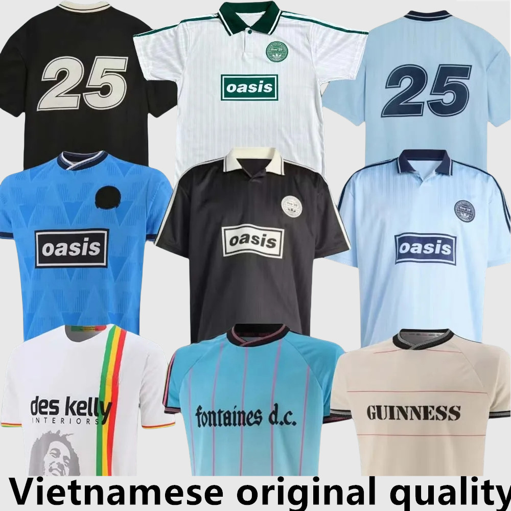 2025 Oasis Tour Jacquard Football Jersey Shirts Kit 25 26 Fontaines Dc Home Away Third Bohemians BLACK GUINNESS Soccer Jerseys 135th Anniversary Oasiss Live