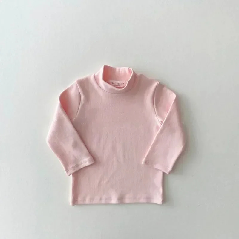 Spring Autumn Childrens soft LongSleeve Basic Shirts Baby Kids Clothes Girls Top Tees Print Turtleneck TShirt 250812