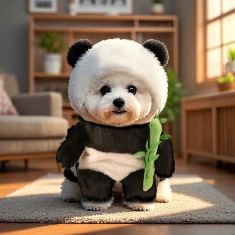 Dog Clothes Panda Style Cat Clothes Pet Funny Transformation Clothes Panda Transformation Clothes Small And Medium-Sized DogsXJ250813