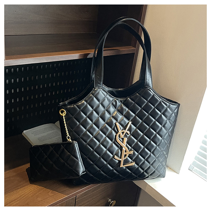 Designer bag free shipping hot Light luxury outdoor casual tote bag simple and versatile vintage high-capacity handbag black white khaki coffee