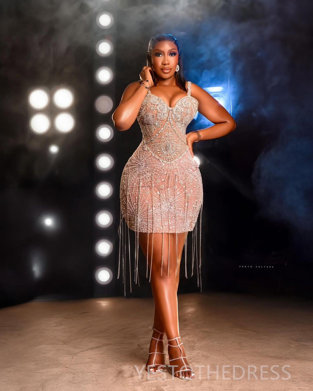 2025 Plus Size Cocktail Dresses For Women Short Mini Dress Spaghetti Straps Rhinestones Tassel Beaded Lace Homecoming Dresses Mini Gown For Nigeria Bl