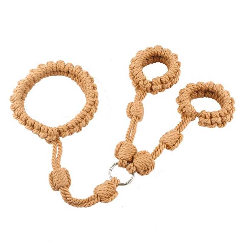 Erotic Shibari Rope Handcuffs Collar With Fetish Flirting Bdsm Bondage Slave Sexy Lingerie For Couple Quickly Bundle Sex Toys XJ250813