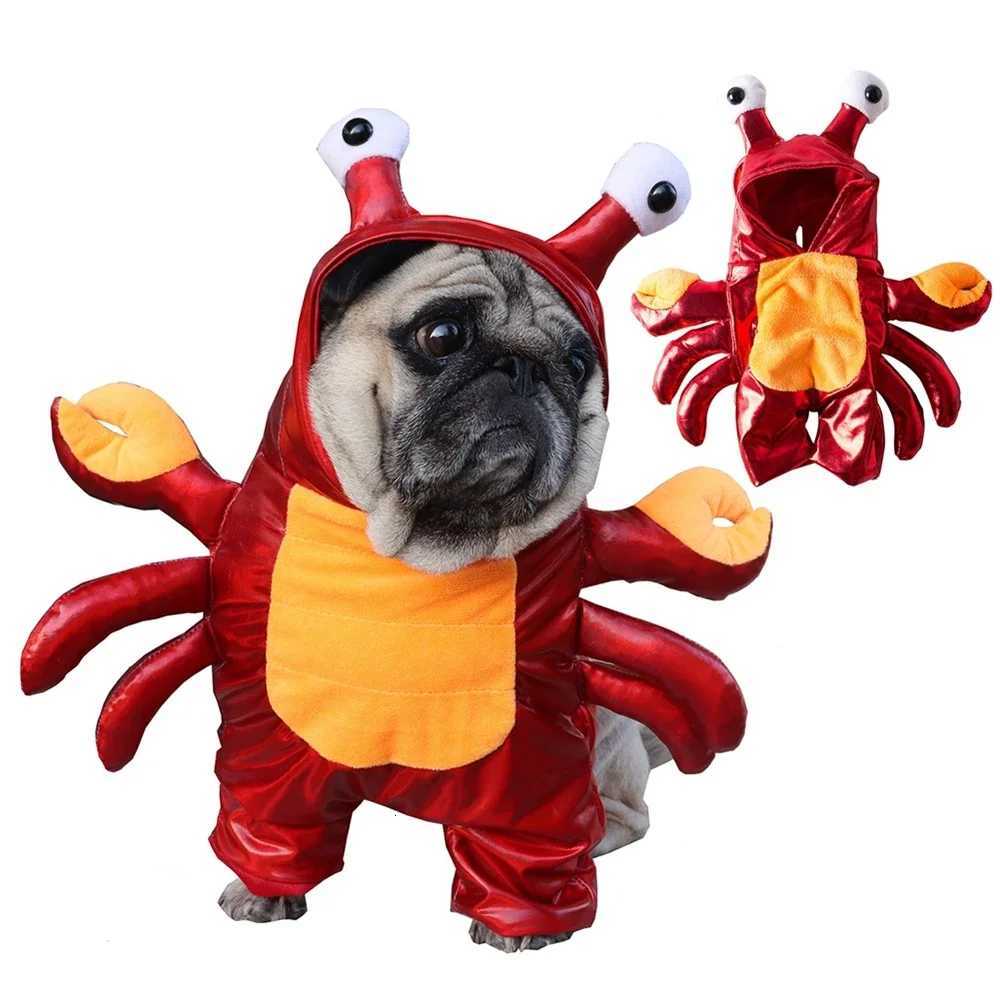 Halloween Dog Clothes Cosplay Halloween Unique Exclusive Two-Legged for Small Dog/Cat Funny Red Crab Costume XJ250813