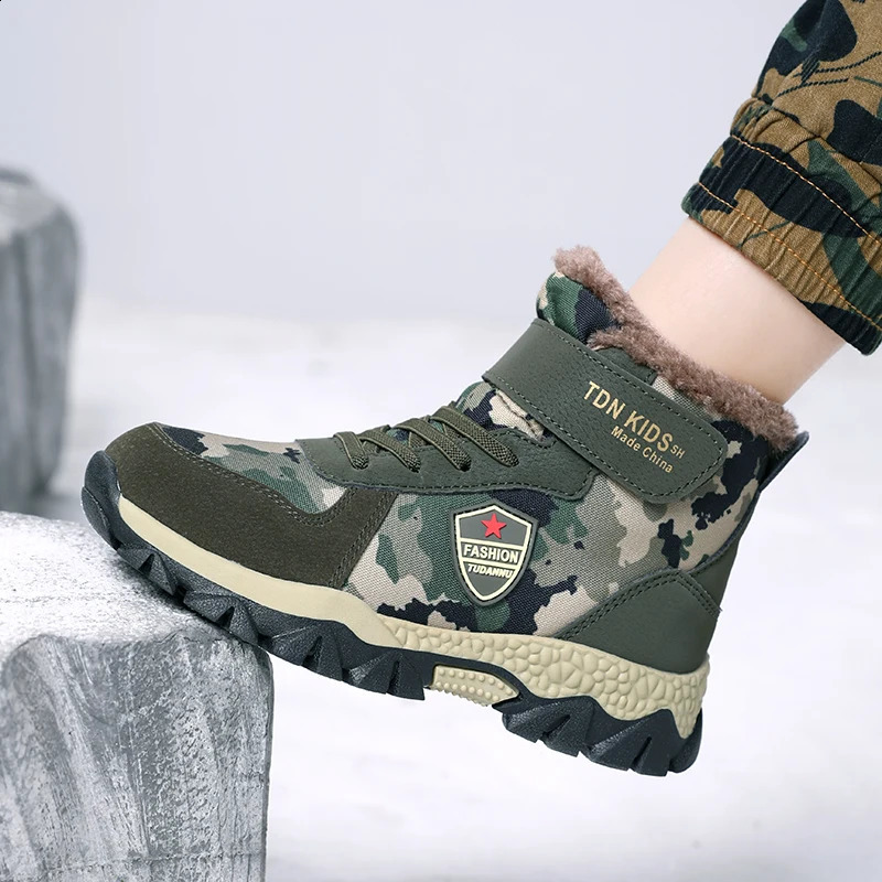 Selling Fashion Children Casual Shoes Girls Boys Cotton Snow Boots Warm Kids Boy Winter Outdoor Sneakers 250812