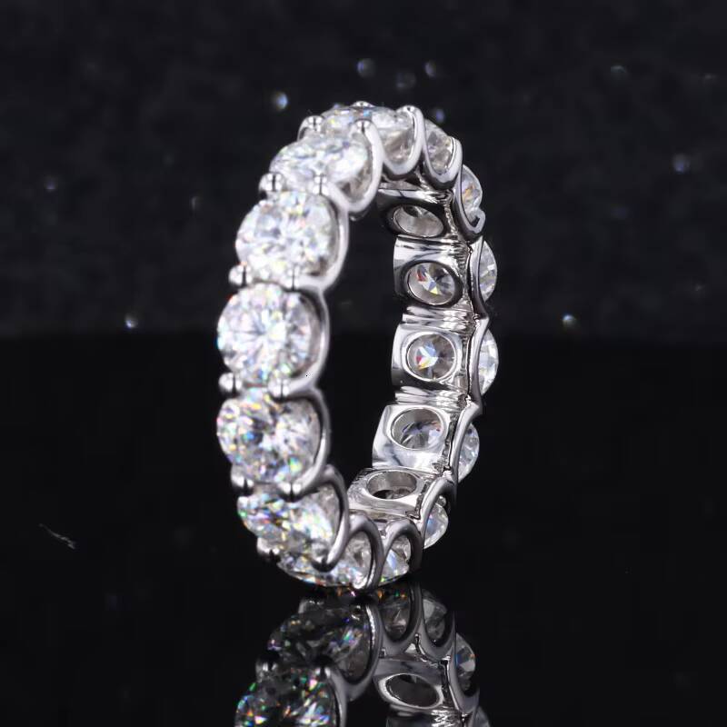 Starsgem Gold Jewelry 18K 14K Gold Ring 0.5ct Round Moissanite Diamond Engagement Ring