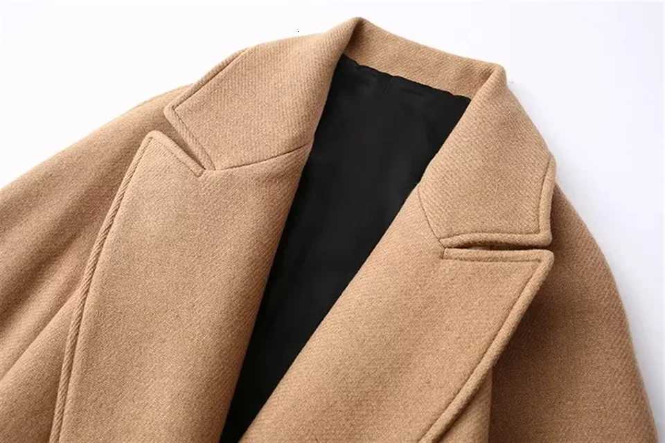 PB ZA 2024 Autumn and Winter New Womens Clothing Fashion Trend Temperament Hundred Combinations Belt Woolen Coat Z250813