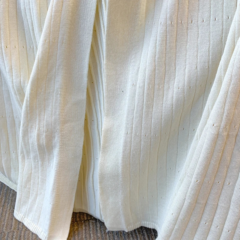 YuooMuoo Women Dress Fashion Contrast Color Collars A-line Knitted Maxi Dress Elegant Pockets Lady Robes Dropp 250805