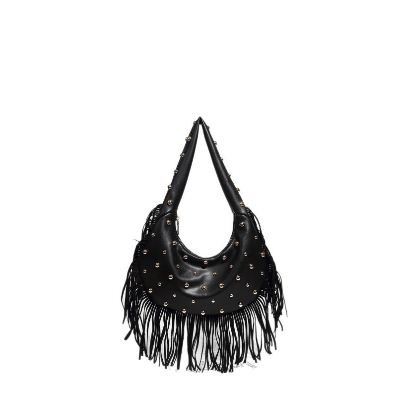 Stylish Womens Leather Handbag with Unique Fringe Detailing & Customization Options
