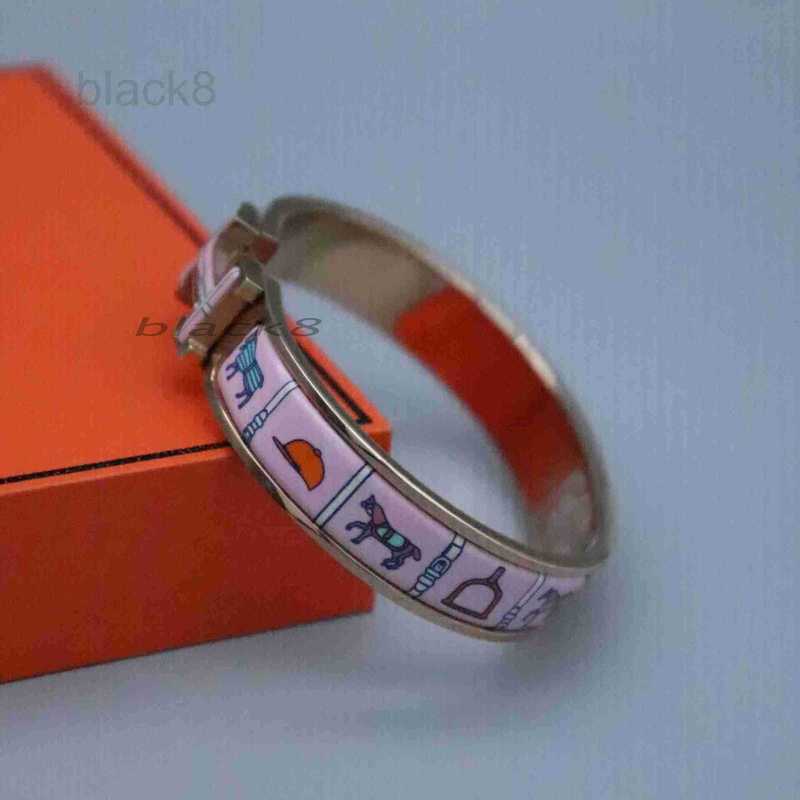 Bangle Designer bracelets women's for woman luxurious bracelet jewelry H enamel patterned classic fashion trendy light wristband Size 17 - 19 CM T5QC