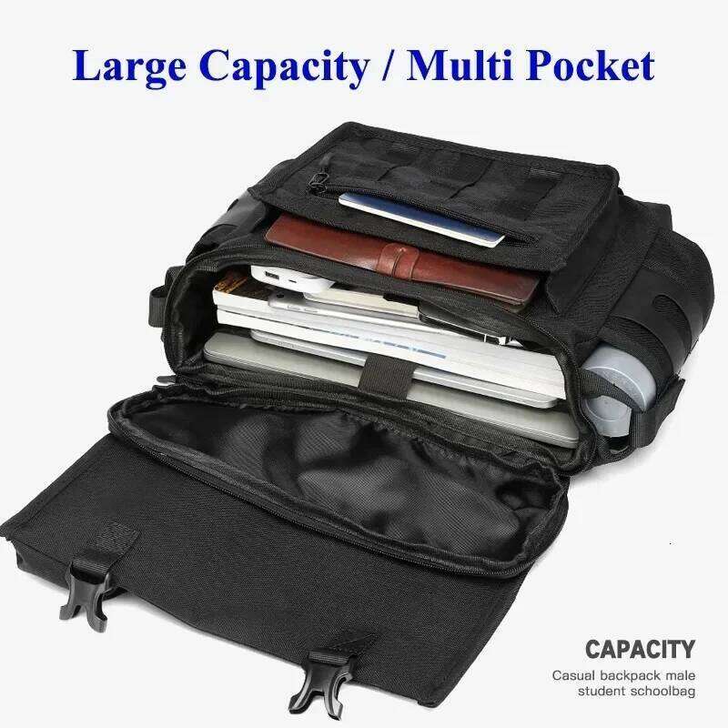 Quality Shoulder For Men Outdoor Functional Messenger Bags Man Large Capacity Travel Handbag Male Waterproof Crossbody Bag